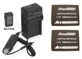 2X NPW126 Batteries + Charger For Fuji Fuji Film XPro1 HS30EXR HS50EXR X-E1 X-E2 - $32.35