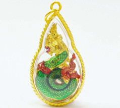 Amazing Thai Amulets Pendant Naga or Serpent Powerful Wealth Lucky for Life - $54.88