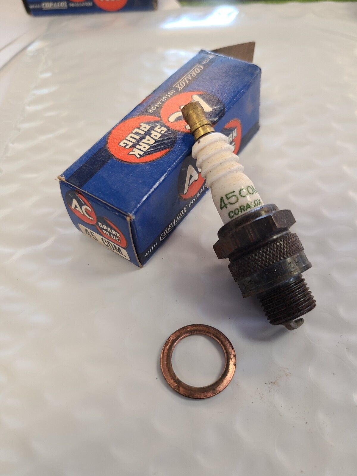 Vintage AC DELCO Spark Plugs, 45 COM. each Spark Plugs