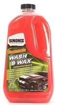 1 Bottle Simoniz 64 Oz Carnauba Wash & Wax Concentrate Makes 21 Gallons Of Wash