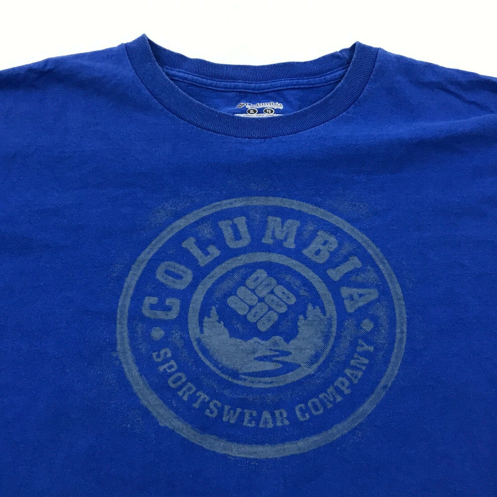 Columbia Sportswear Shirt Mens XL Extra Large Retro Logo Distressed ...