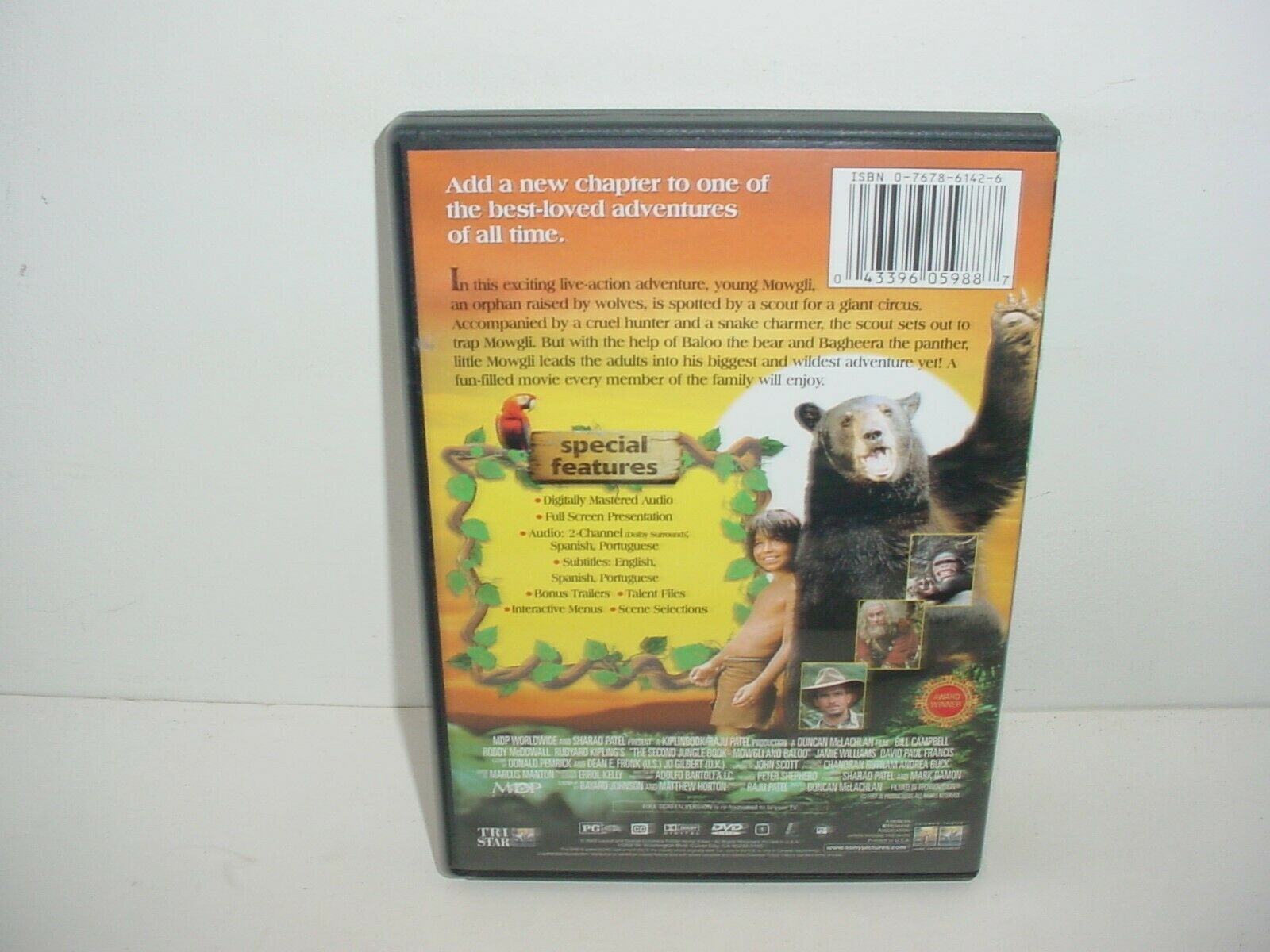 Rudyard Kiplings The Second Jungle Book: Mowgli and Baloo (DVD, 2001 ...