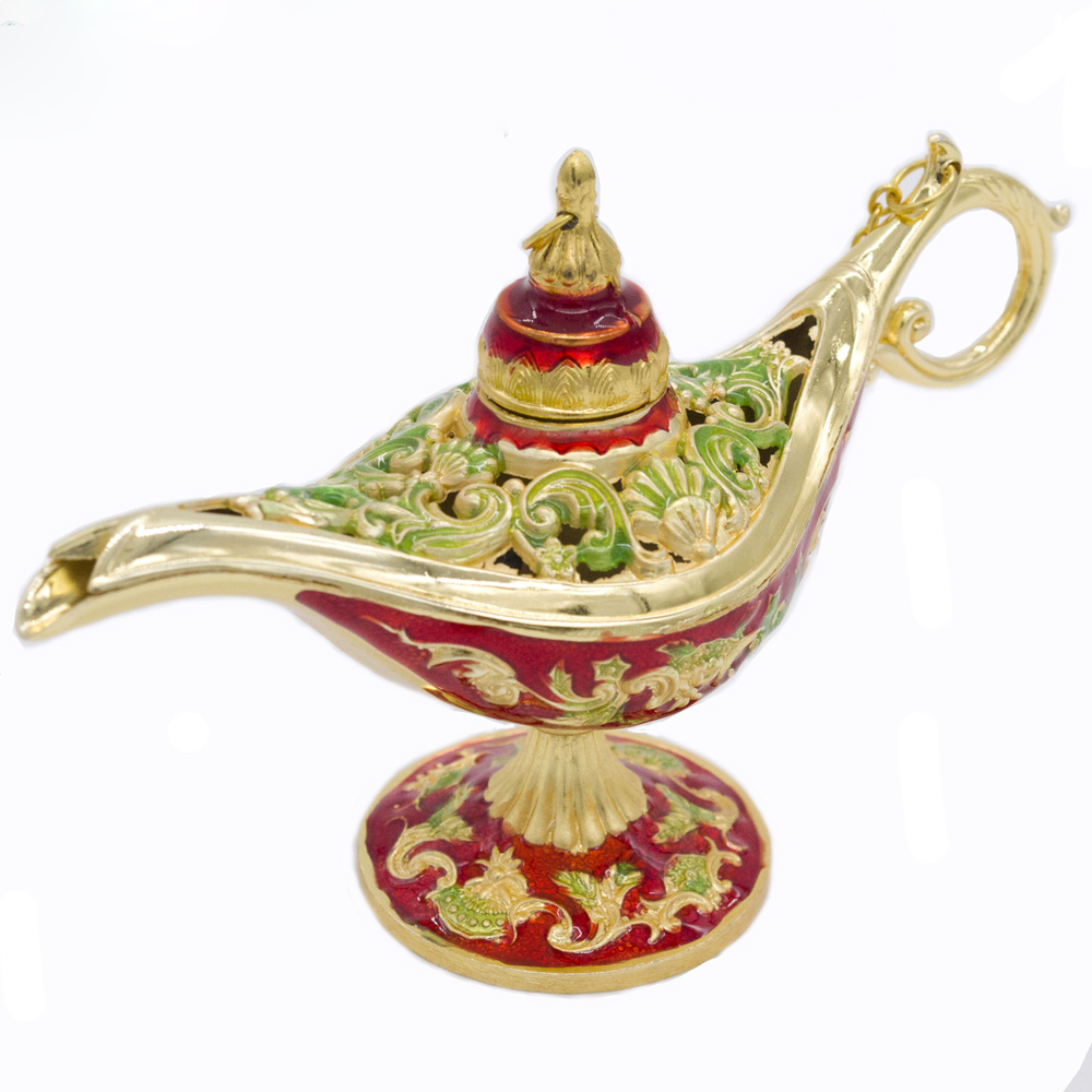 2017 Colorful Metal Aladdin Magic Lamp Retro Wishing Oil Lamp Aladdin Genie Lamp Lamps