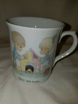 1984 Samuel J. Butcher Precious Moments Bless This House Coffee Mug Cup Doghouse - $17.99
