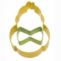 Chick with Mini Bow Tie 2 Pc Metal Cookie Cutter Set Wilton - $4.45