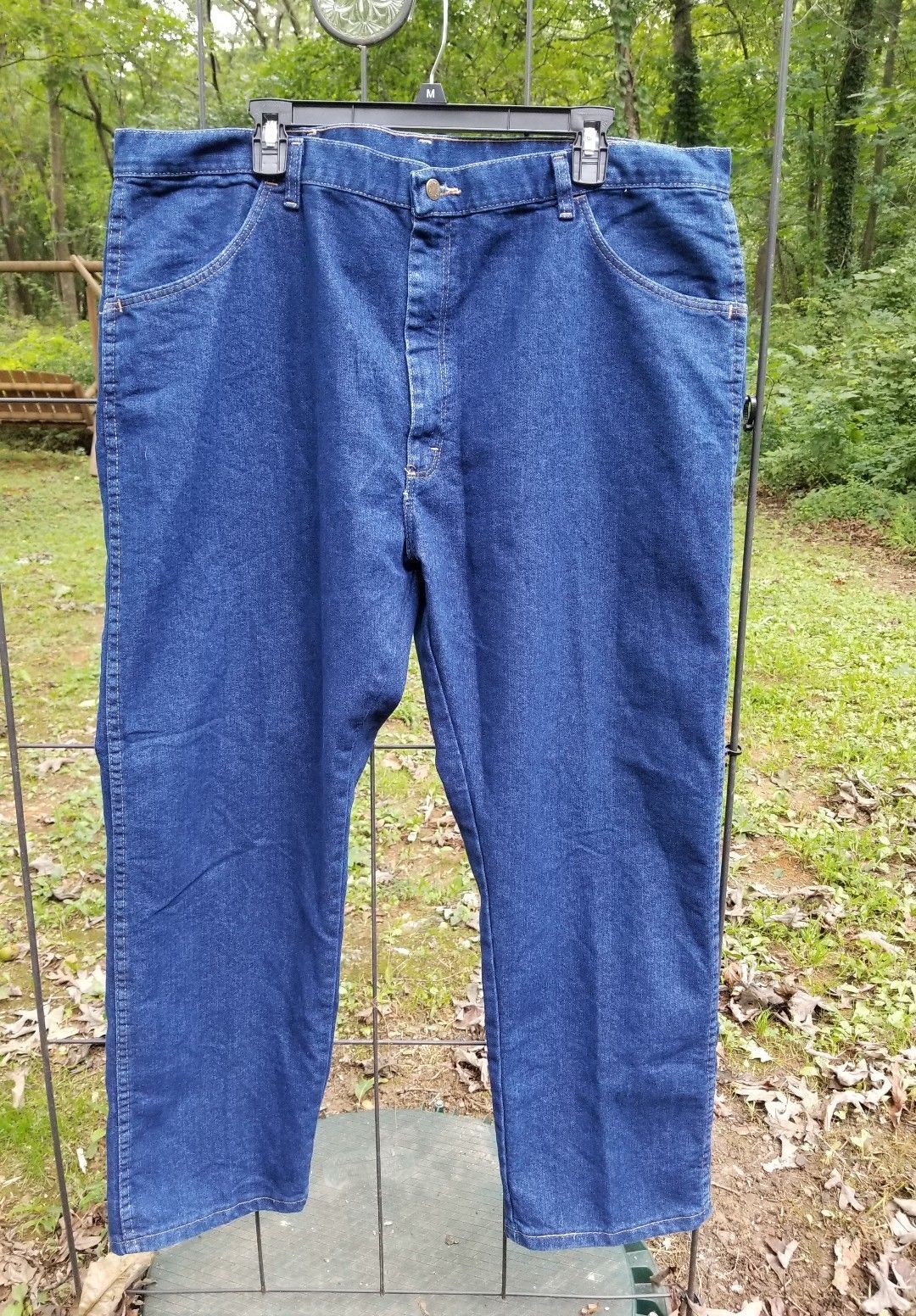 Wrangler Mens Denim Dark Blue Jeans Regular Fit 42 X 29 Cotton 85900dw Free Ship Jeans 7758