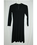 Anjac Marc Needleman 1970s Womens Black Wool Mod Dress Size 8 USA Made - $49.49
