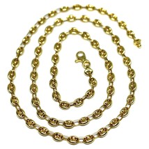 18K YELLOW GOLD OVAL NAUTICAL MARINER CHAIN 5 MM, 20", ANCHOR ROUNDED NECKLACE image 1