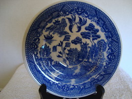 Vintage Blue Willow porcelain saucer made in Japan circa 1920-1930 - $10.00