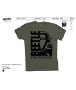 Volkswagen (VW) Beetle or Bug on a large Olive Green Tee Shirt - $20.00
