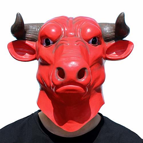 Creepyparty Deluxe Halloween Costume Party Latex Bull Head Mask（ox Head