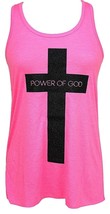 Womens Bella Pink Black Glitter Cross Power of God 1 Corinthians 1:18 Ta... - $39.00