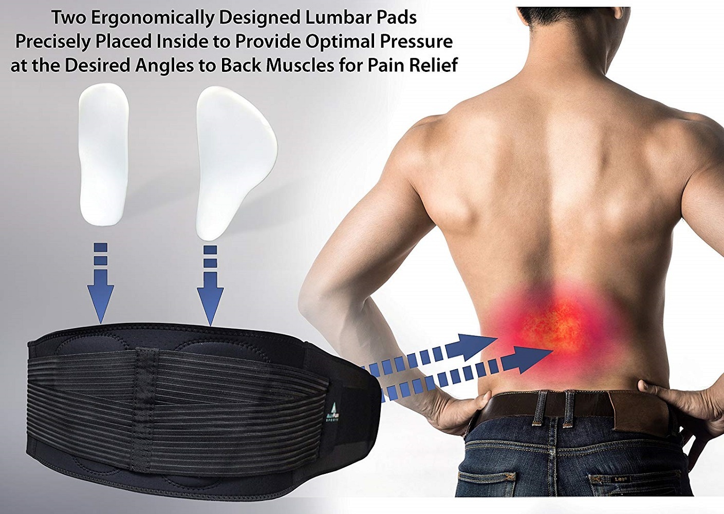 AllyFlex Women's Back Brace for Female Lower Back Pain - Petite (XS/S)