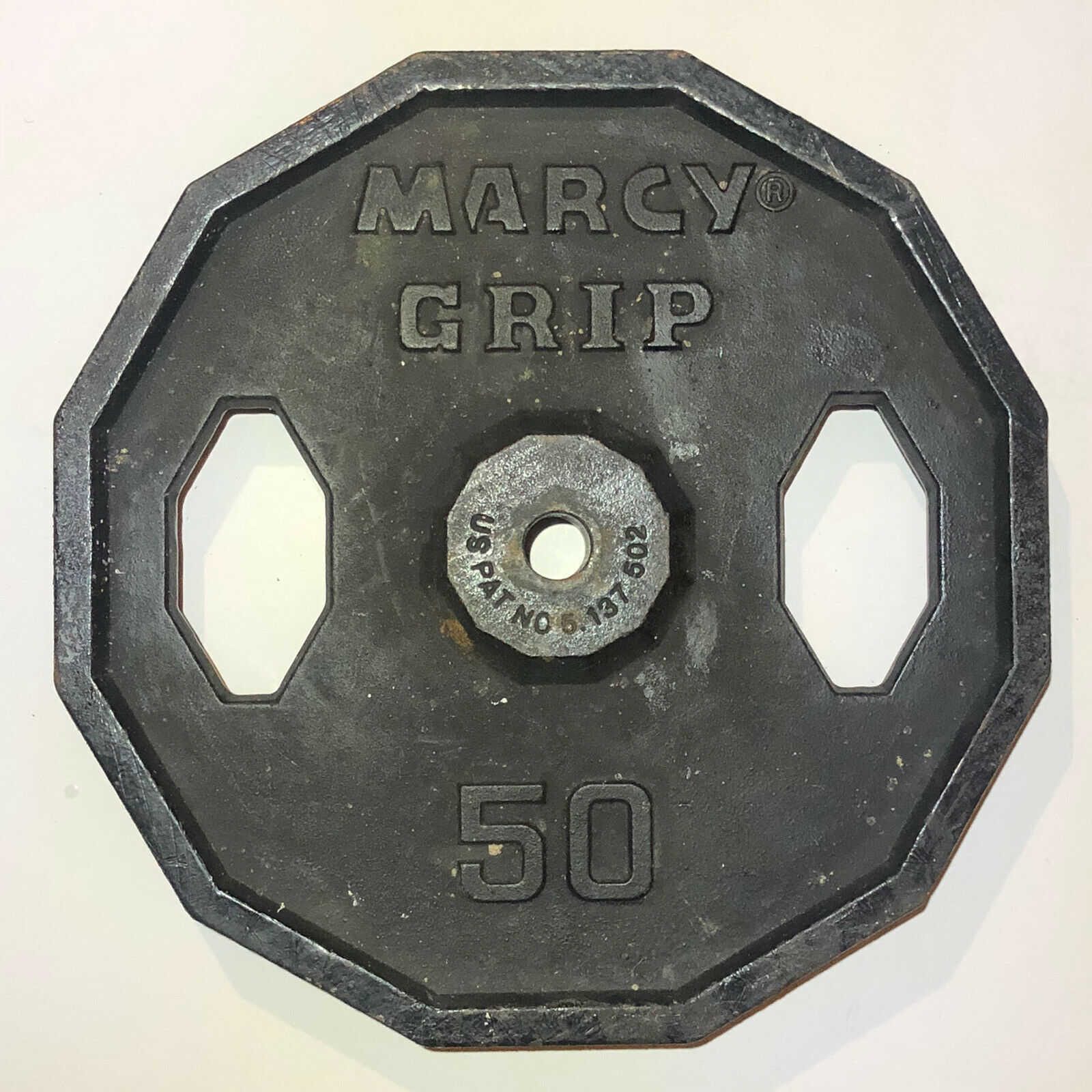 Marcy Grip 50lb (X2) 1” Black Weight Plates (100lbs Total) Fast