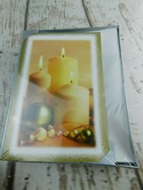 VTG Candles Christmas Cards Box of18 Christmas NOS &quot;Season&#39;s Greeting...... - $19.79
