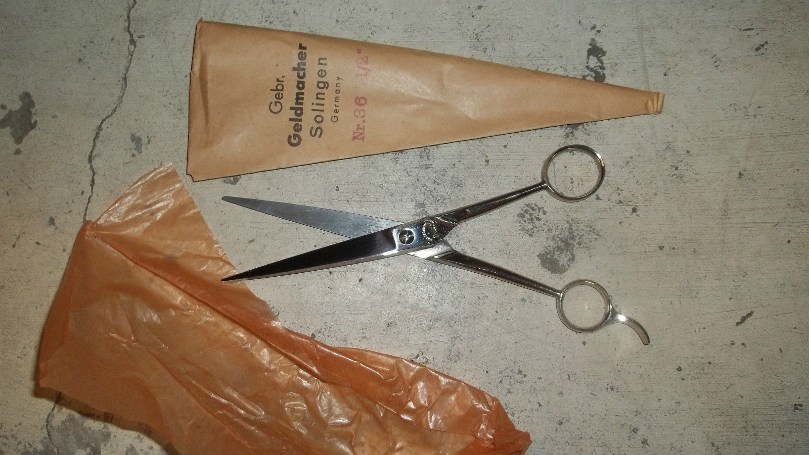 Solingen Vintage German Barber Shears 7.58.0 scissors NOS stainless