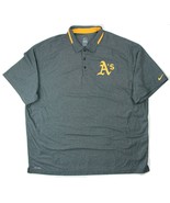 NIKE Oakland As Athletics Mens Authentic MLB Green Dri-Fit Polo Shirt Si... - $28.70