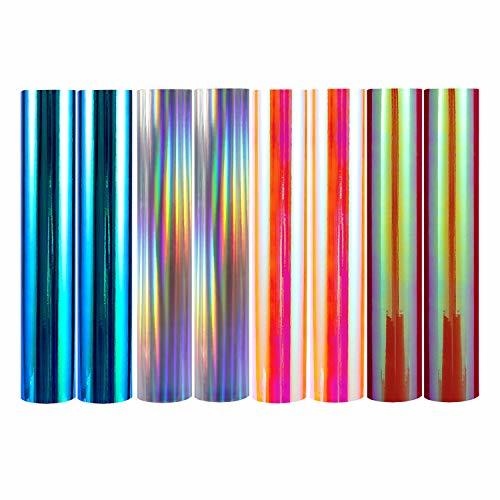 TECKWRAP Holographic Chrome Craft Vinyl Sheets, Sunrise Pack - Die ...