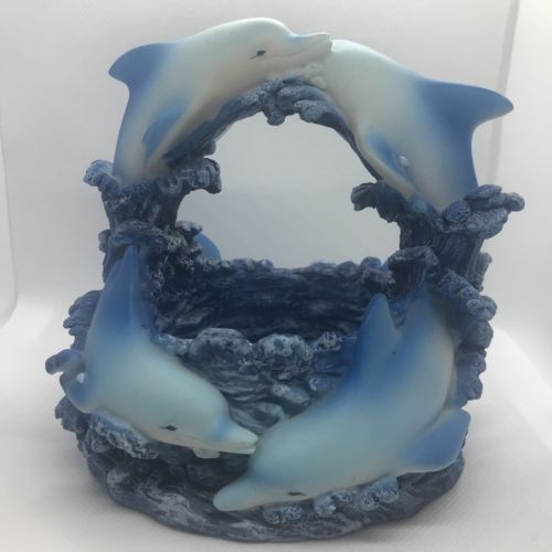 Dolphins Resin Figurine Statue Sculpture Blue Reef Figurines
