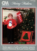 Merry Makers Columbia-Minerva Knitting Leaflet #2661 Stocking, Pullover, Pillow - $7.95