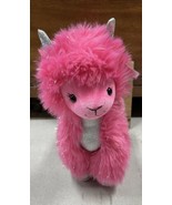 New Build A Bear Sheer Sparkle Pink Llama Stuffed 11&quot; Bell Collar 2019 Tags - $24.75