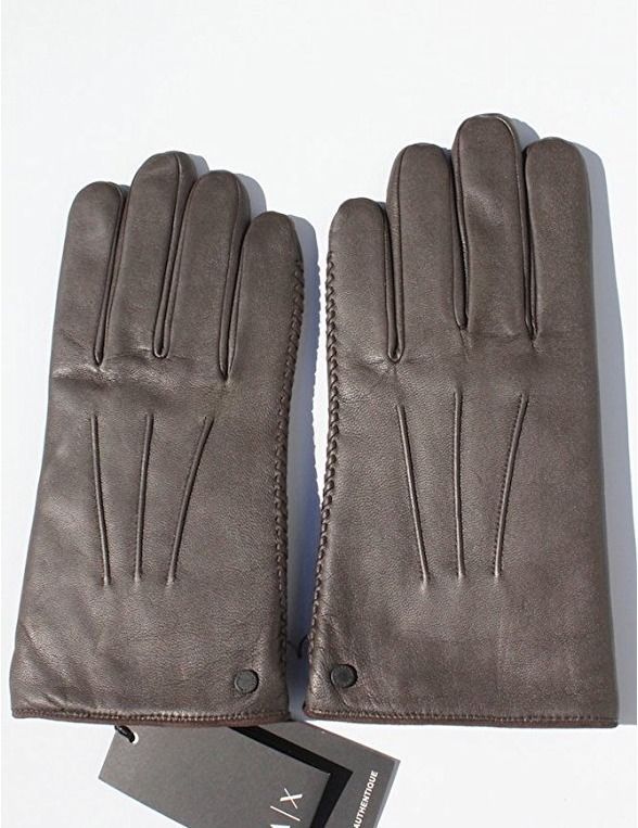 armani exchange leather gloves