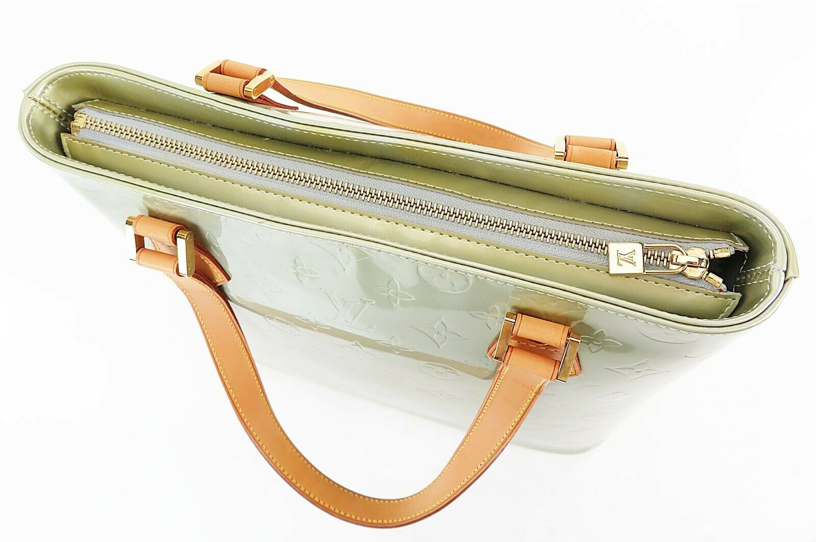 Authentic LOUIS VUITTON Houston Silver Vernis Leather Tote Bag Purse #36132 - Women&#39;s Bags ...