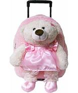 Kreative Kids Plush Pink Ballerina Rolling Trolley Backpack - $36.02