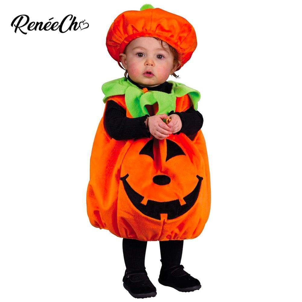 Primary image for Kids Baby Infant Pumpkin Costume tunic hat set toddler Cosplay Halloween 