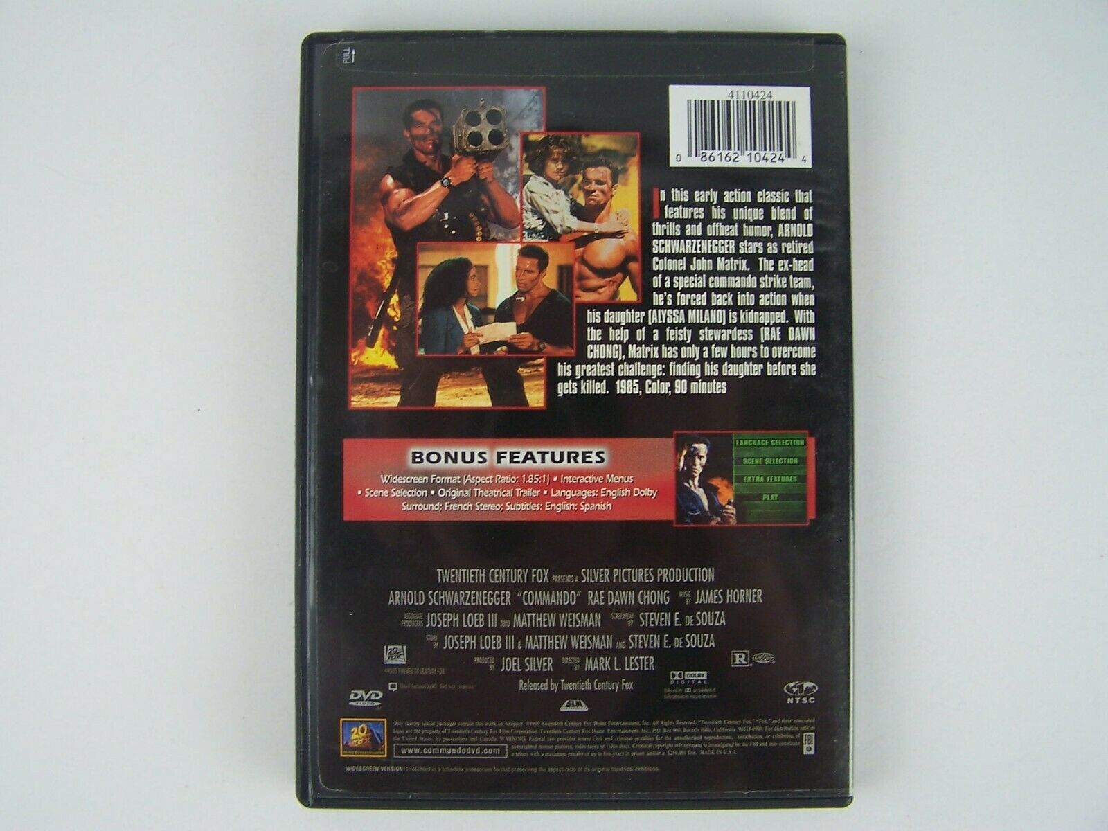 Commando Dvd Arnold Schwarzenegger Rae Dawn And 50 Similar Items