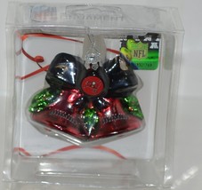 Boelter Topperscot NFL Blown Glass Holiday Glitter Bells Tampa Bay Buccaneers image 1
