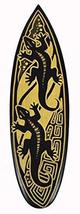 Double Gecko Carved In Drinking Cocktail Surfboard Sign Hand Carved Out Of Wood - $32.61