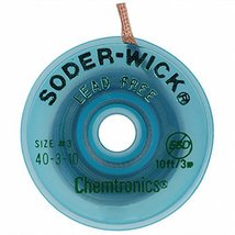 Chemtronics Soder-Wick #40 Green No Clean Flux Core Desoldering Wick or ... - $11.99