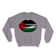 Lips Jordanian Flag : Gift Sweatshirt Jordan Expat Country For Her Woman Feminin - $28.95
