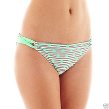 Arizona Striped/Dot Print Side-Loop Hipster Swim Bottoms Size XL New Msrp $32.00 - $12.99