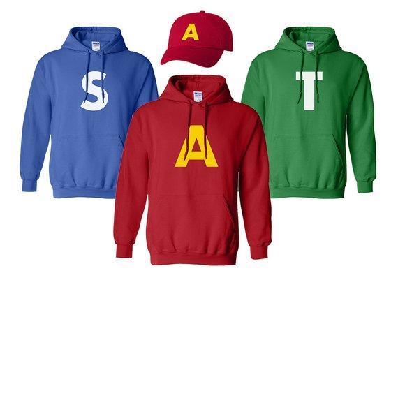 Alvin, Simon, Theodore Halloween Costume Adult Hooded Sweater ...