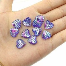 6 Mermaid Scale Cabochons 12mm Flatbacks Domed Dragon Scale Fairy Tale Clear