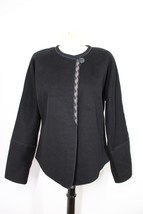 Vtg Gloriah Walsh M Felted Wool Art To Wear Ribbon Trim Jacket Coat - $56.99