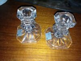 set of 2: decorative mikasa glass candle holders - $49.99