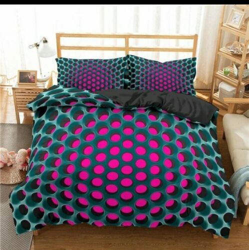 Primary image for 3D Honeycomb Duvet Cover Comforter Cover Quilt Cover Bedding Set Pillows  design
