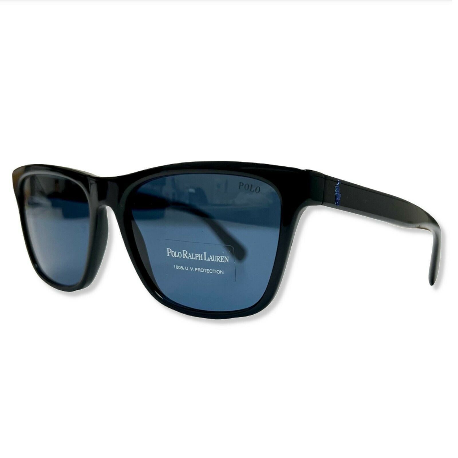 Polo Ralph Lauren Mens Black Dark Blue Sunglasses PH4167 with UV Protection New