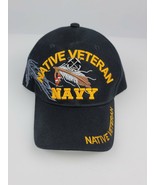 US Warriors Native Veteran Navy American Indian Pride Eagle Feather Hat ... - $37.39