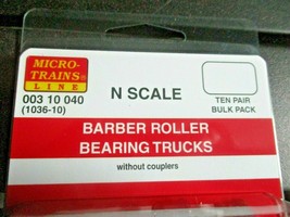 Micro-Trains Stock # 00310040 (1036-10) Barber Roller Bearing Trucks w/o Coupler image 2
