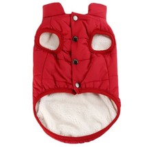 Red Puppy Pet Dog Winter Jacket Coat Windproof Warm Vest Dog Cat Clothes - $23.40+