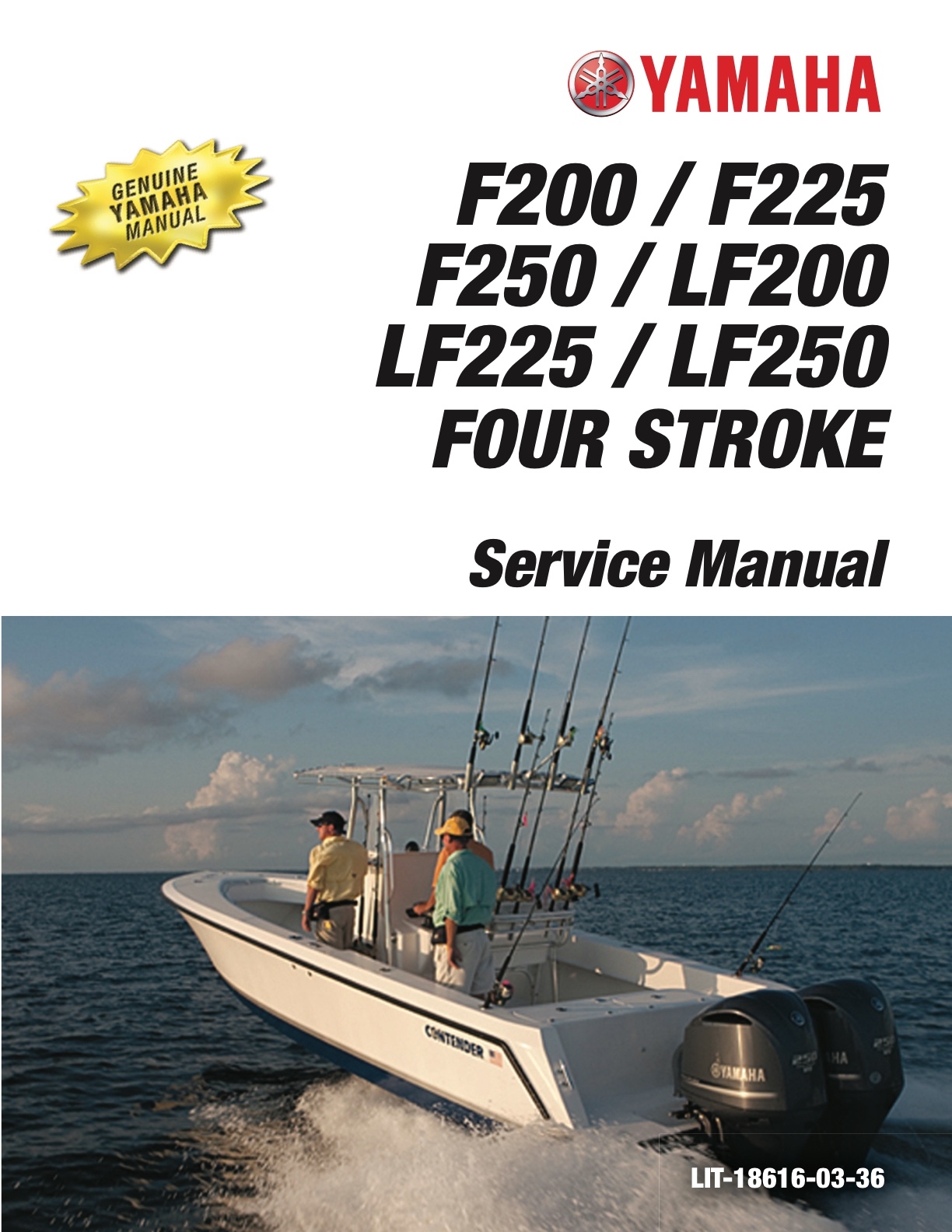 Yamaha F200 F225 F250 LF200 LF225 LF250 Outboard Motor Service Repair ...