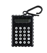 Creative Plastic Material Portable Candy Color Mini Calculator-Square Black - $14.04