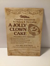 Wilton Complete Instructions for Baking &amp; Decorating A Jolly Clown Cake - $2.93