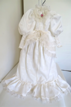 White 4 Piece Fashion Outfit Dress Gown for Medium to Large Size  Doll - $38.99