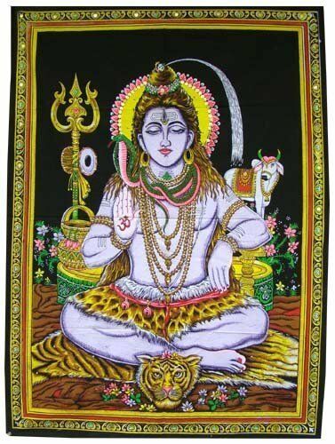 Beautiful Meditating Shiva Yoga Tapestry 43 X 30 Tapestry Poster size DIWALI