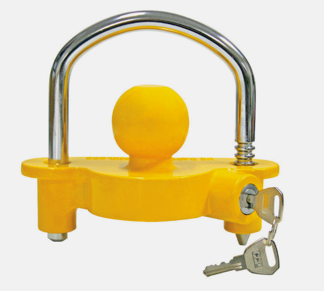 Reese Towpower TRAILER COUPLER LOCK Steel Universal Security Bright Yellow 72783